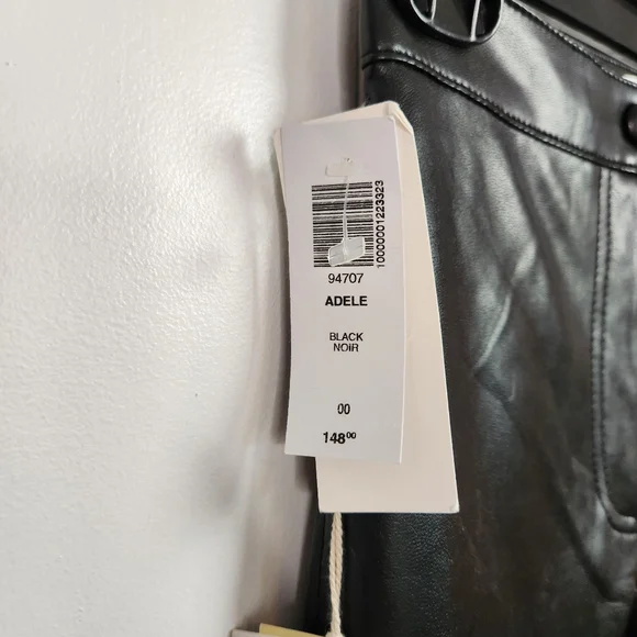 Aritzia Wilfred Adele Faux Leather Kick Flare Pants New NWT Size 00 High Rise - Picture 8 of 12